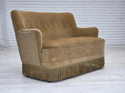 Danish_Two_Seater_Sofa_in_Light_Green_Velour,_1970s,_Denmark