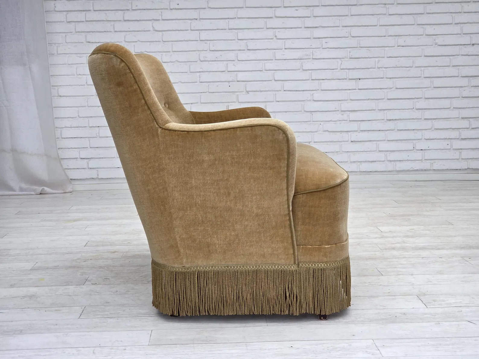 Danish_Two_Seater_Sofa_in_Light_Green_Velour,_1970s,_Denmark