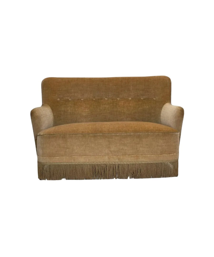 Danish_Two_Seater_Sofa_in_Light_Green_Velour,_1970s,_Denmark