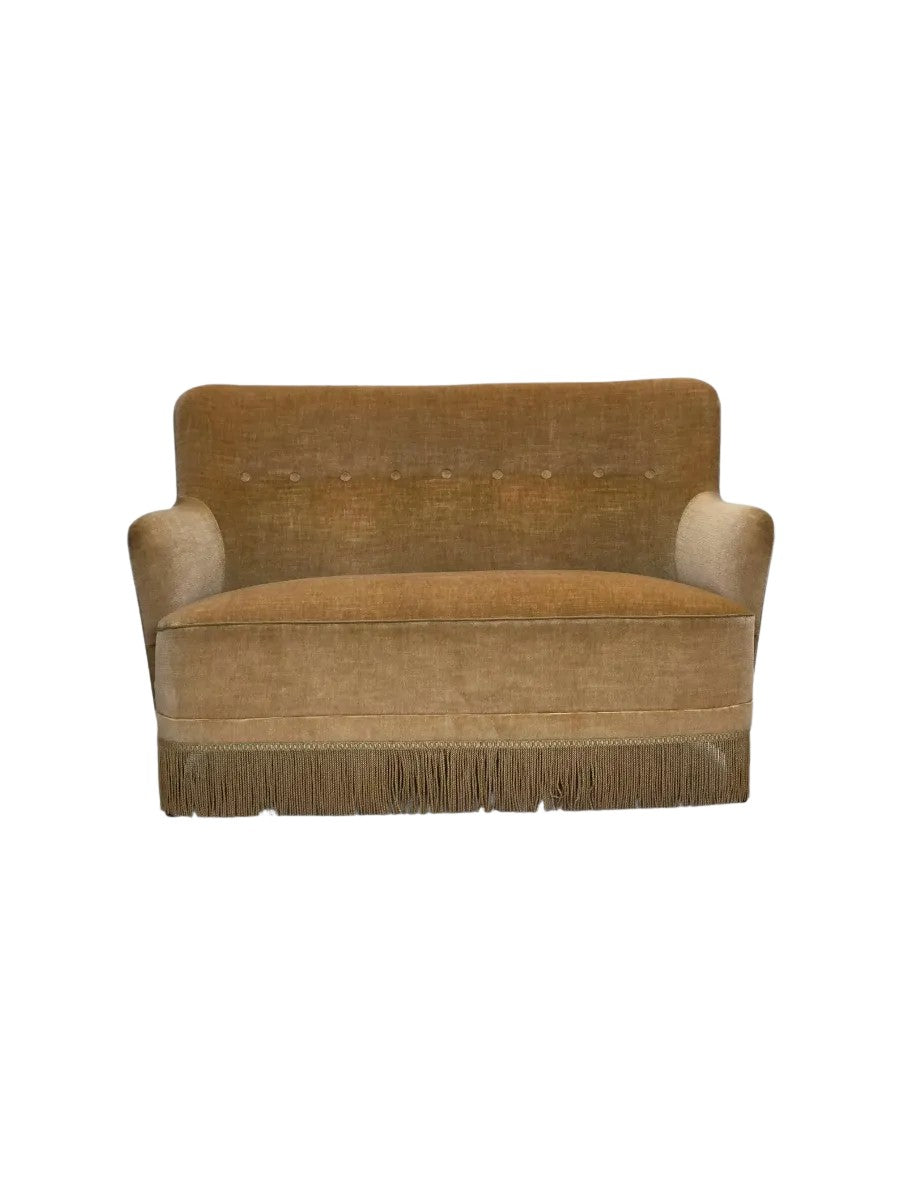 Danish_Two_Seater_Sofa_in_Light_Green_Velour,_1970s,_Denmark