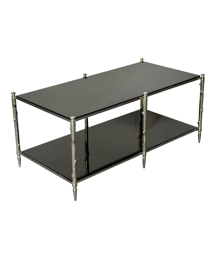 Two-Tier_Coffee_Table,_Black_Granite,_Maison_Baguès_Style