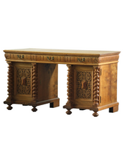 Unique_Danish_Cabinetmaker_Solid_Oak_Desk_with_Carved_Doors,_Denmark,_1960s