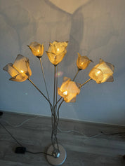 Massive_7_Rose_Metal_Floor_Lamp,_Belgian_Floral_Design,_Vintage