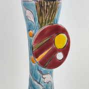 One-of-a-Kind_Hand-Painted_Ceramic_Soliflore_Vase_Signed_Schiavon,_Italy
