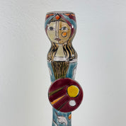 One-of-a-Kind_Hand-Painted_Ceramic_Soliflore_Vase_Signed_Schiavon,_Italy