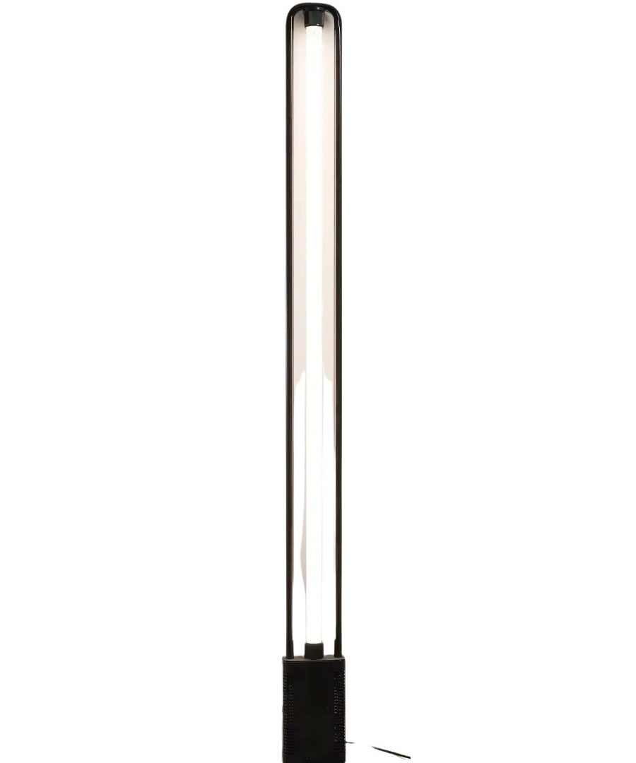 “UNO”_Floor_Lamp,_by_Zerbetto,_Black_Metal,_1980s,_Italy