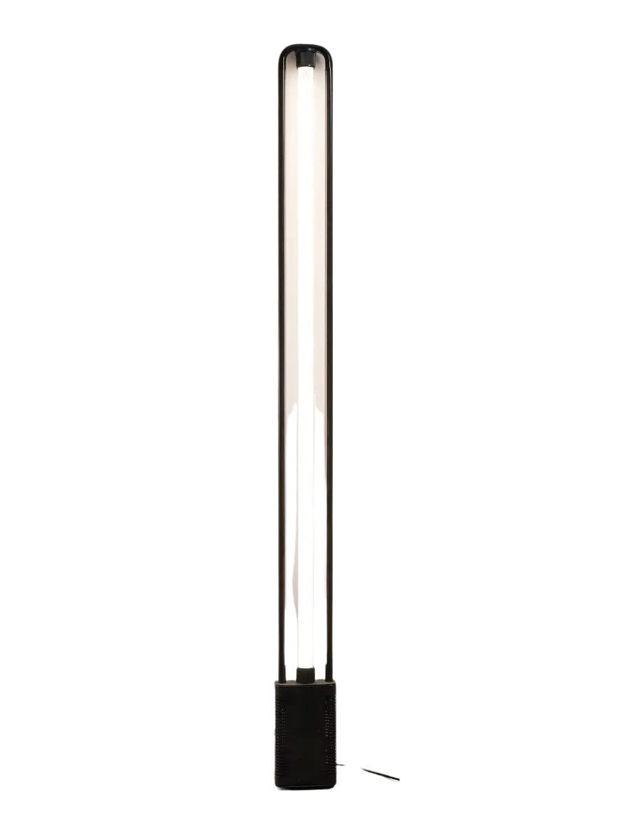 “UNO”_Floor_Lamp,_by_Zerbetto,_Black_Metal,_1980s,_Italy