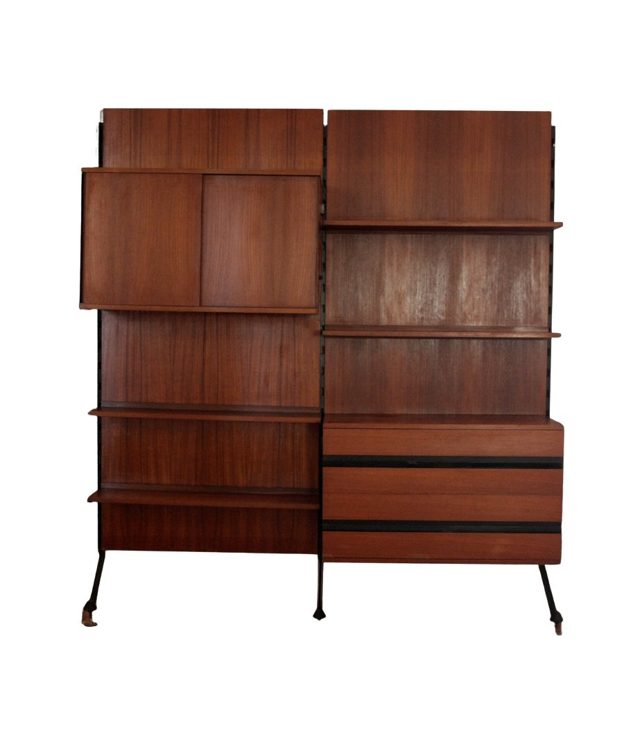 Urio_modular_wall_system_by_Ico_and_Luisa_Parisi_for_MiM_1957,_two-module_bookcase,_Italy,_1960s