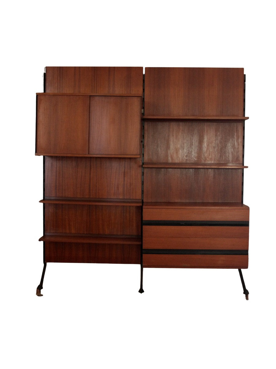 Urio_modular_wall_system_by_Ico_and_Luisa_Parisi_for_MiM_1957,_two-module_bookcase,_Italy,_1960s