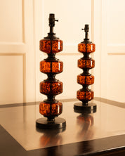 Set_of_2_Speckled_Glass_Table_Lamps_with_Leopard_Pattern,_USA_20th_Century