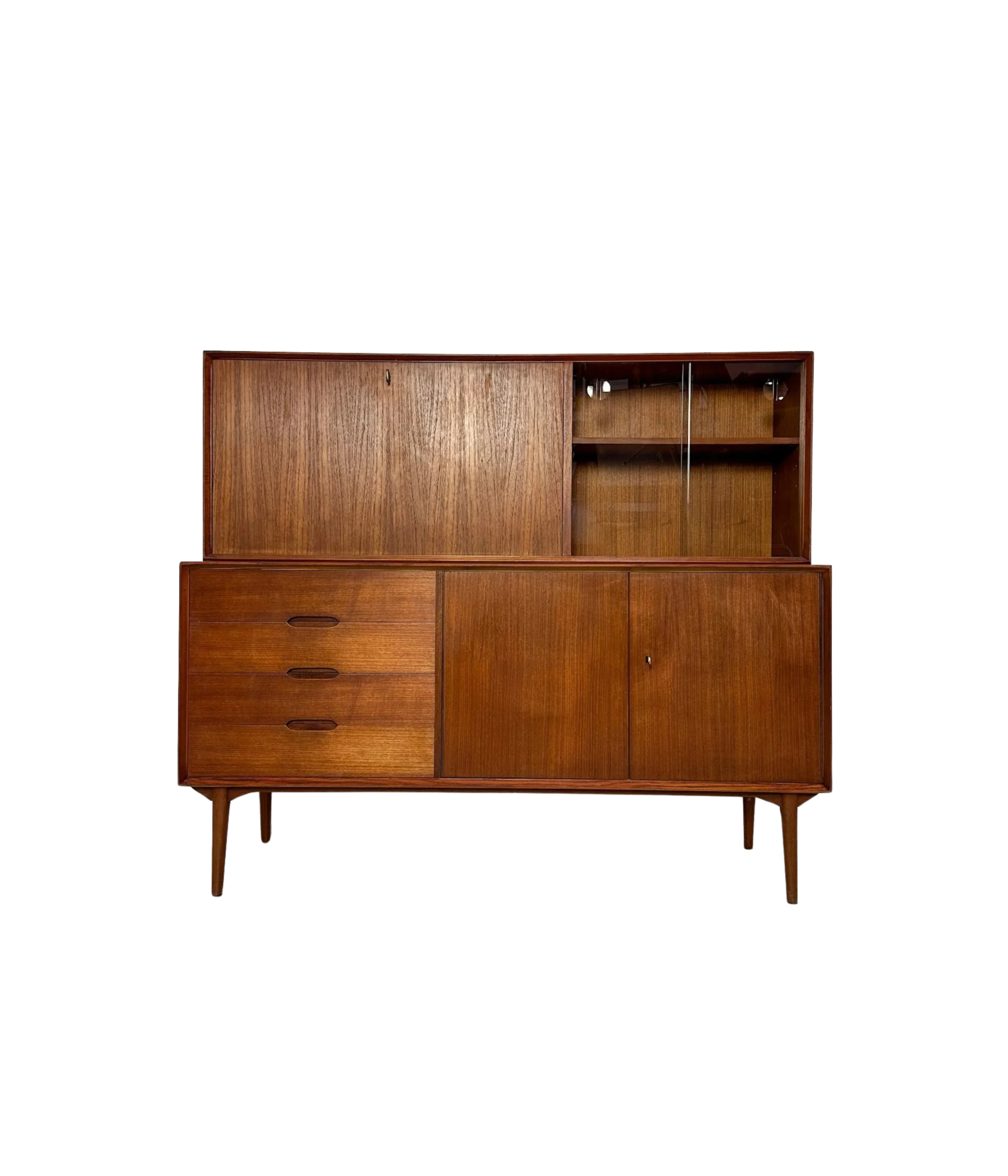 Vario_150_Teak_Highboard_by_Rex_Raab_for_Wilhelm_Renz,_German_Mid-Century_Modern,_1960s