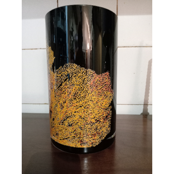 Acquaria_Black_Glass_Vase_with_Coral_Motif_by_Carlo_Ninchi_&_Vittorio_Locatelli,_Italian_Design