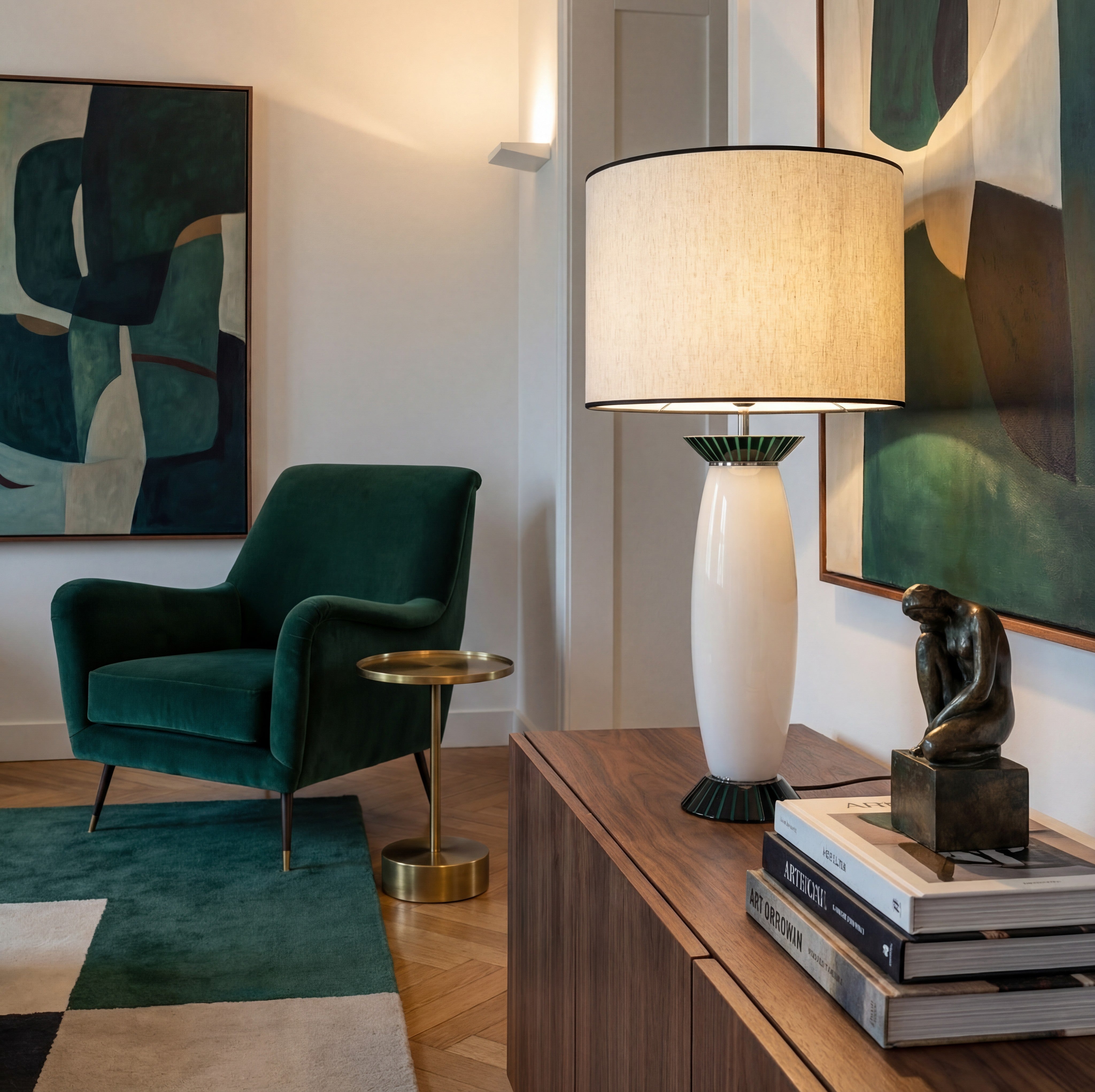 VeArt_Murano_Glass_Large_Table_Lamp,_Italy_1980s