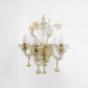 Murano_Venetian_Glass_Wall_Chandelier_with_Gold_Leaf,_3_Lights