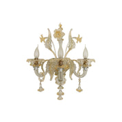Murano_Venetian_Glass_Wall_Chandelier_with_Gold_Leaf,_3_Lights