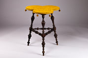 Victorian_Bobbin_Leg_Clover_Top_Side_Table_with_Upholstered_Seat,_19th_Century