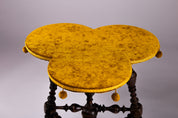 Victorian_Bobbin_Leg_Clover_Top_Side_Table_with_Upholstered_Seat,_19th_Century