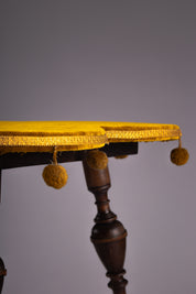 Victorian_Bobbin_Leg_Clover_Top_Side_Table_with_Upholstered_Seat,_19th_Century
