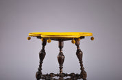 Victorian_Bobbin_Leg_Clover_Top_Side_Table_with_Upholstered_Seat,_19th_Century
