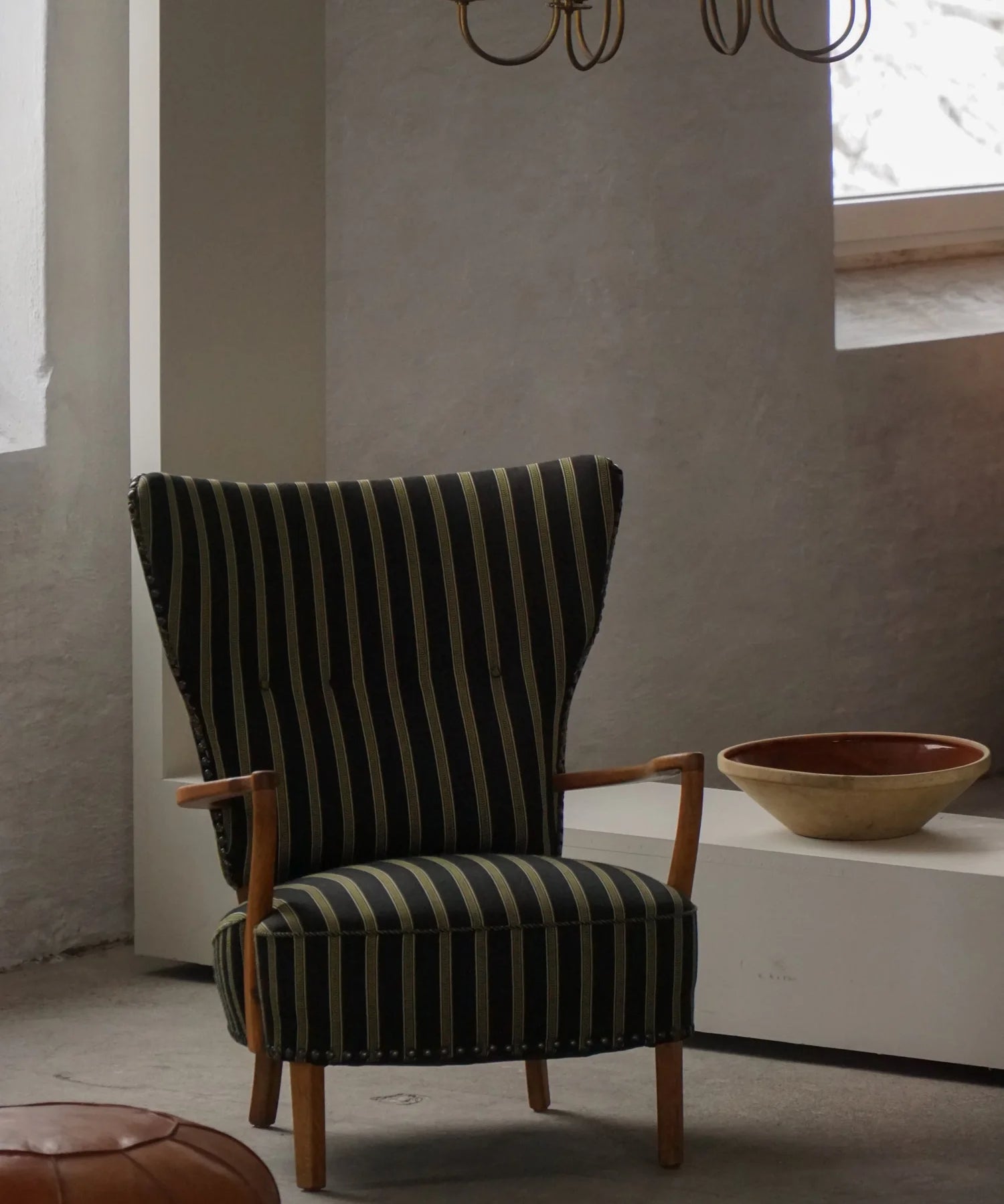 Viggo_Boesen_Wingback_Lounge_Chair_in_Oak,_Danish_Organic_Modern_Design