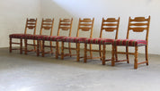 Set_of_6_Danish_Brutalist_Oak_Dining_Chairs_in_the_Style_of_Henning_Kjærnulf,_1950s-1960s