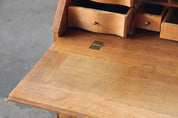 Antique_Baroque_Revival_Solid_Oak_Secretary_Bureau_with_Drop-Front_Writing_Desk,_Early_20th_Century