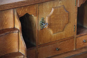 Antique_Baroque_Revival_Solid_Oak_Secretary_Bureau_with_Drop-Front_Writing_Desk,_Early_20th_Century
