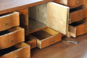 Antique_Baroque_Revival_Solid_Oak_Secretary_Bureau_with_Drop-Front_Writing_Desk,_Early_20th_Century