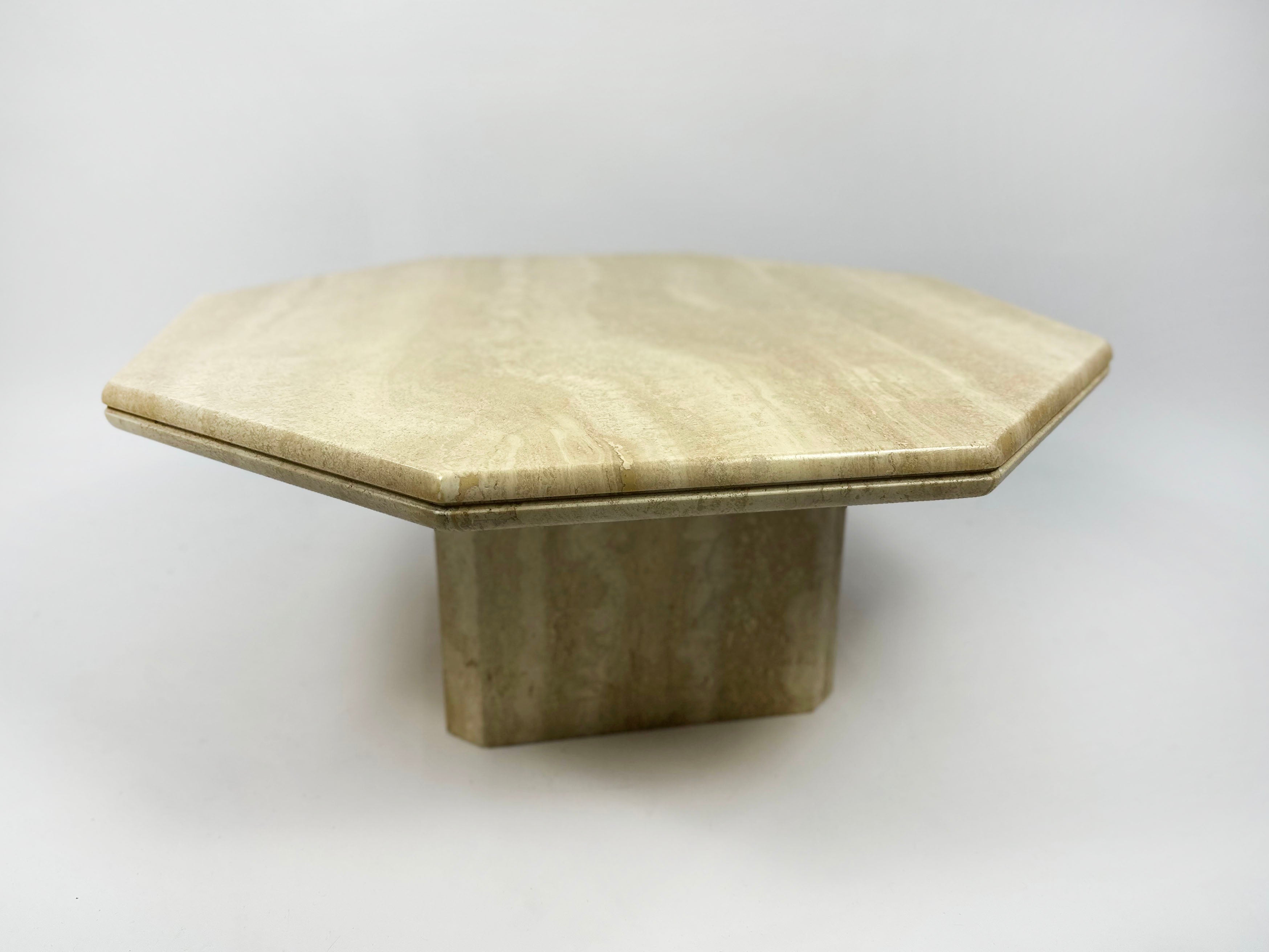 Vintage_1970s_hexagonal_coffee_table_in_travertin