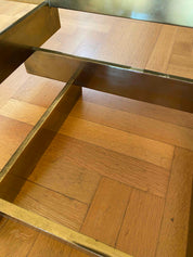 Square_Smoked_Glass_Coffee_Table_Attributed_to_David_Hicks,_Brass-Plated_Base,_UK,_1970s