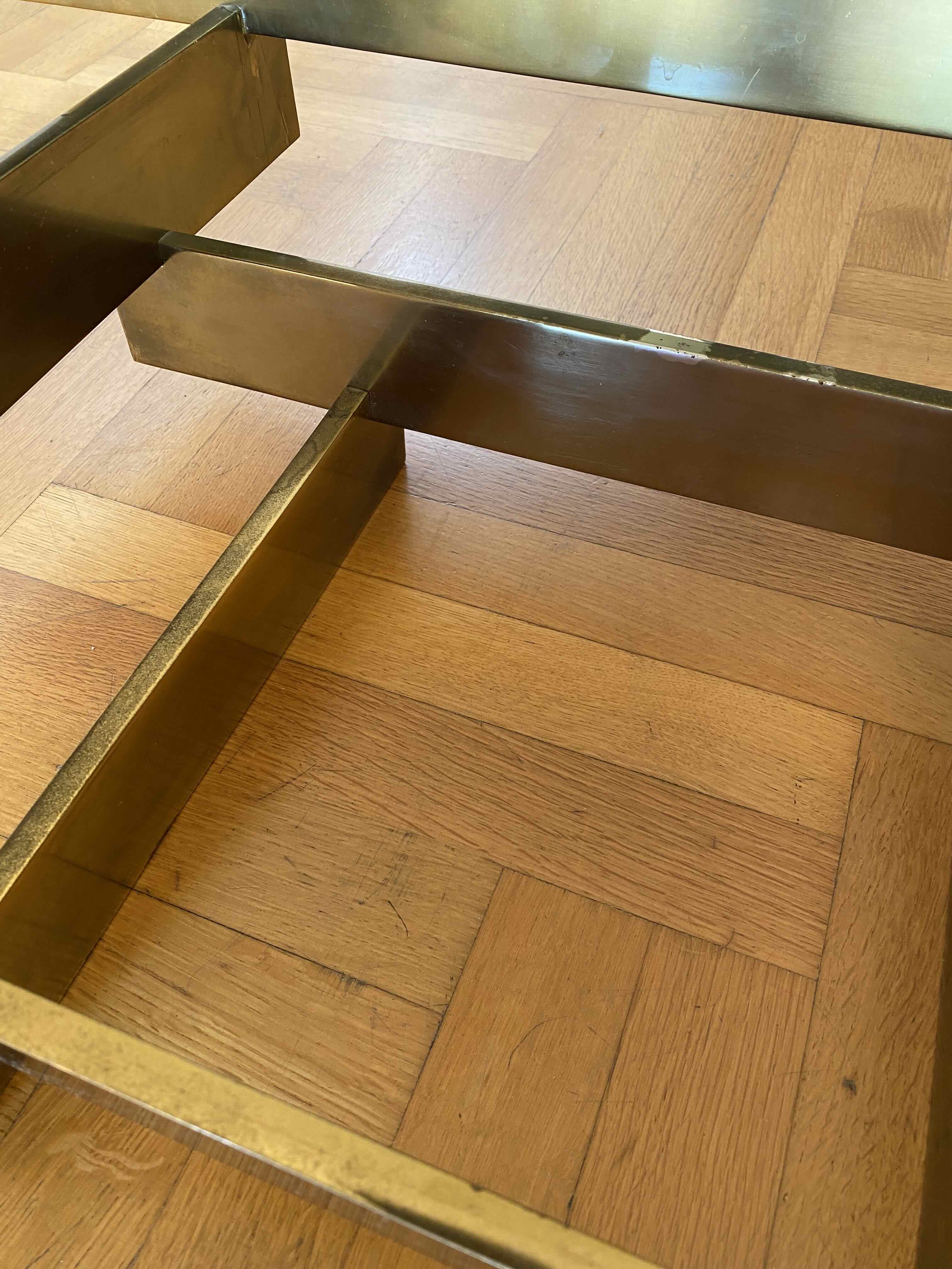 Square_Smoked_Glass_Coffee_Table_Attributed_to_David_Hicks,_Brass-Plated_Base,_UK,_1970s