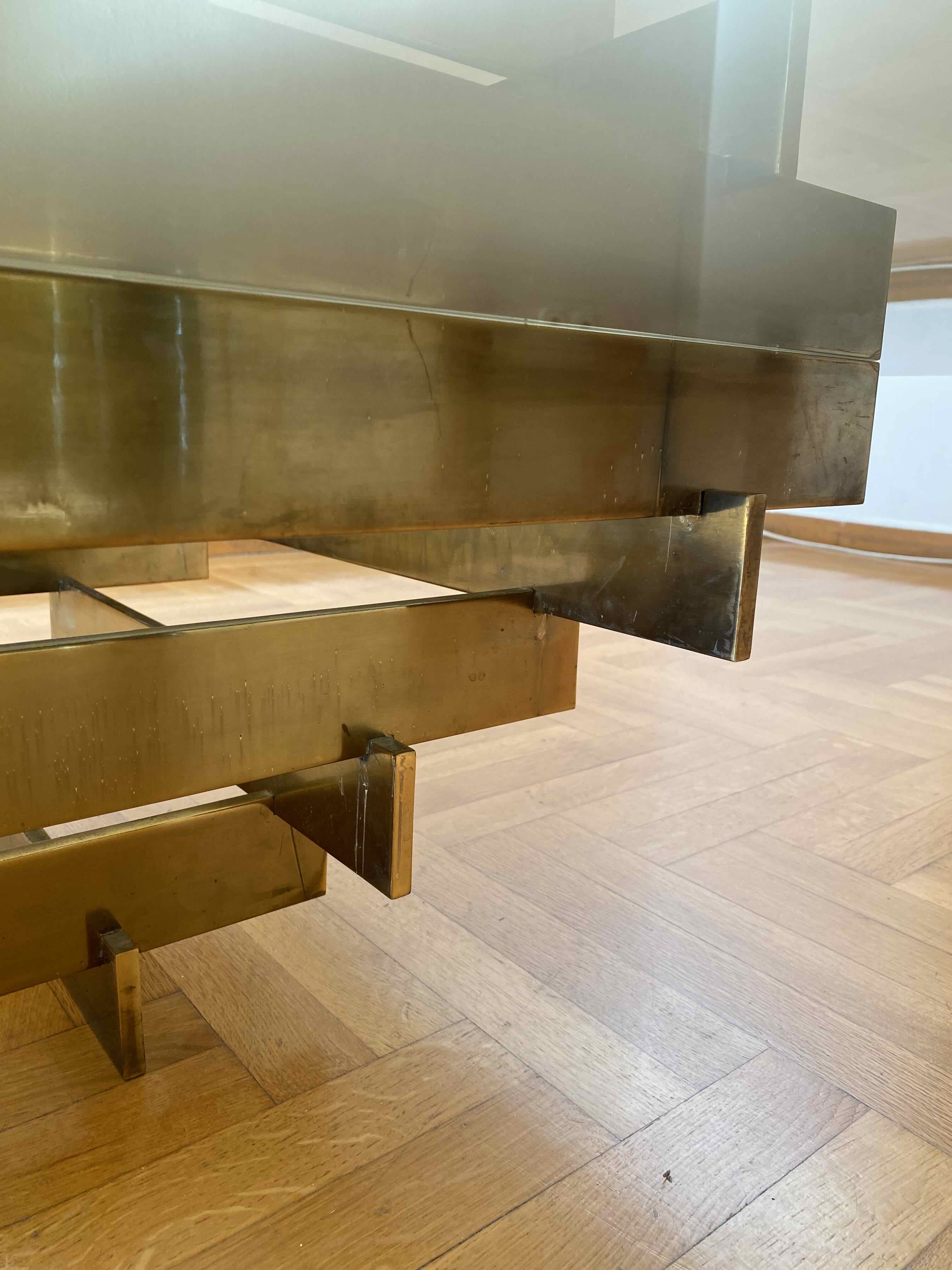 Square_Smoked_Glass_Coffee_Table_Attributed_to_David_Hicks,_Brass-Plated_Base,_UK,_1970s