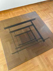 Square_Smoked_Glass_Coffee_Table_Attributed_to_David_Hicks,_Brass-Plated_Base,_UK,_1970s