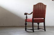 19th-Century_Danish_Ceremonial_Armchair_in_Carved_Oak_and_Red_Damask,_Late_1800s