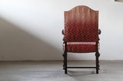 19th-Century_Danish_Ceremonial_Armchair_in_Carved_Oak_and_Red_Damask,_Late_1800s