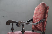 19th-Century_Danish_Ceremonial_Armchair_in_Carved_Oak_and_Red_Damask,_Late_1800s