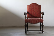 19th-Century_Danish_Ceremonial_Armchair_in_Carved_Oak_and_Red_Damask,_Late_1800s