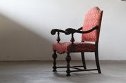 19th-Century_Danish_Ceremonial_Armchair_in_Carved_Oak_and_Red_Damask,_Late_1800s
