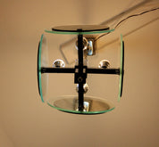 Vintage_Art_Deco_chandelier_in_chromed_metal_and_glass,_Italy,_1970s