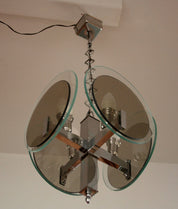 Vintage_Art_Deco_chandelier_in_chromed_metal_and_glass,_Italy,_1970s