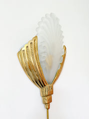Art_Deco_Brass_and_Frosted_Glass_Wall_Sconce_by_Marcel_Hudry_or_Degué,_France