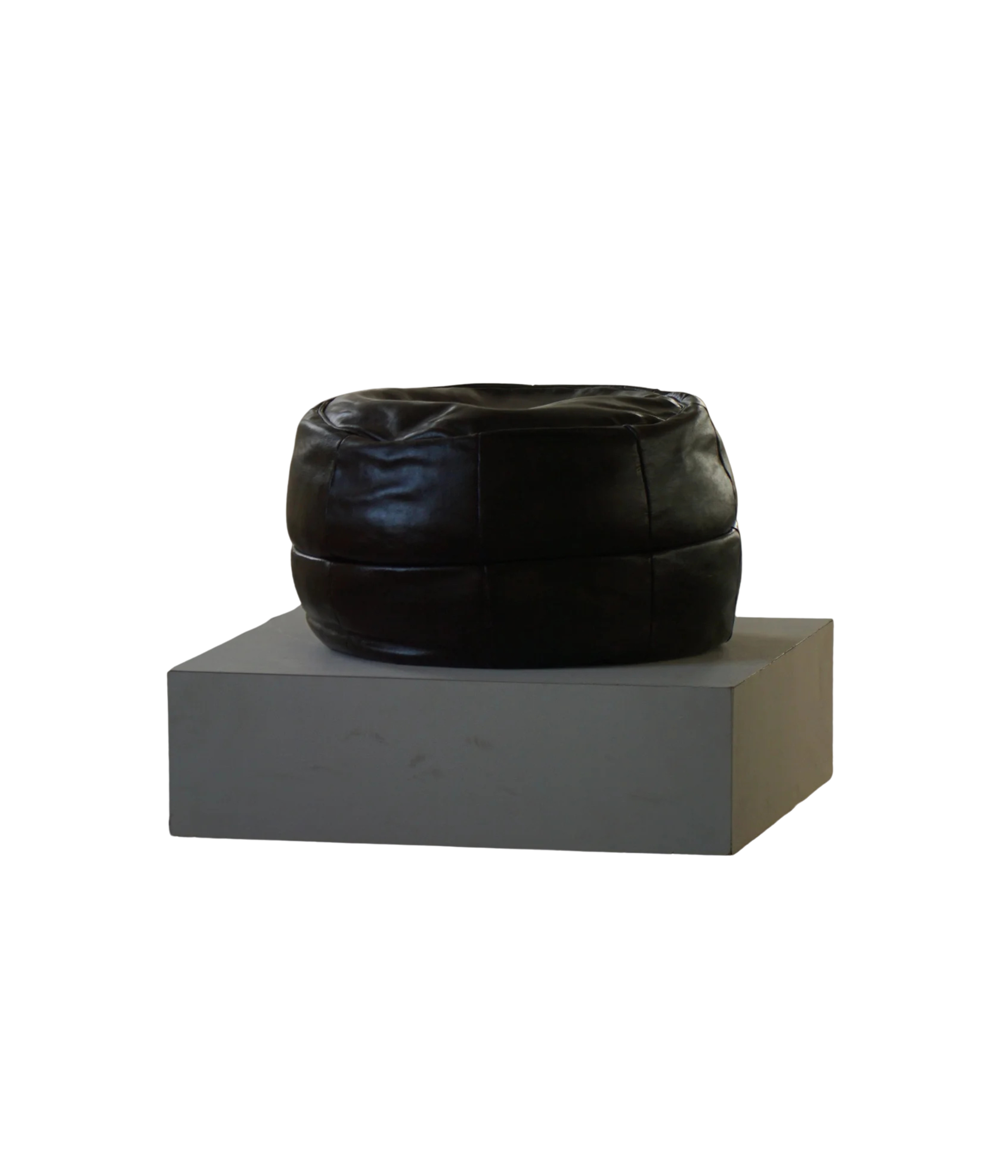 Vintage_Black_Leather_Pouf_Ottoman