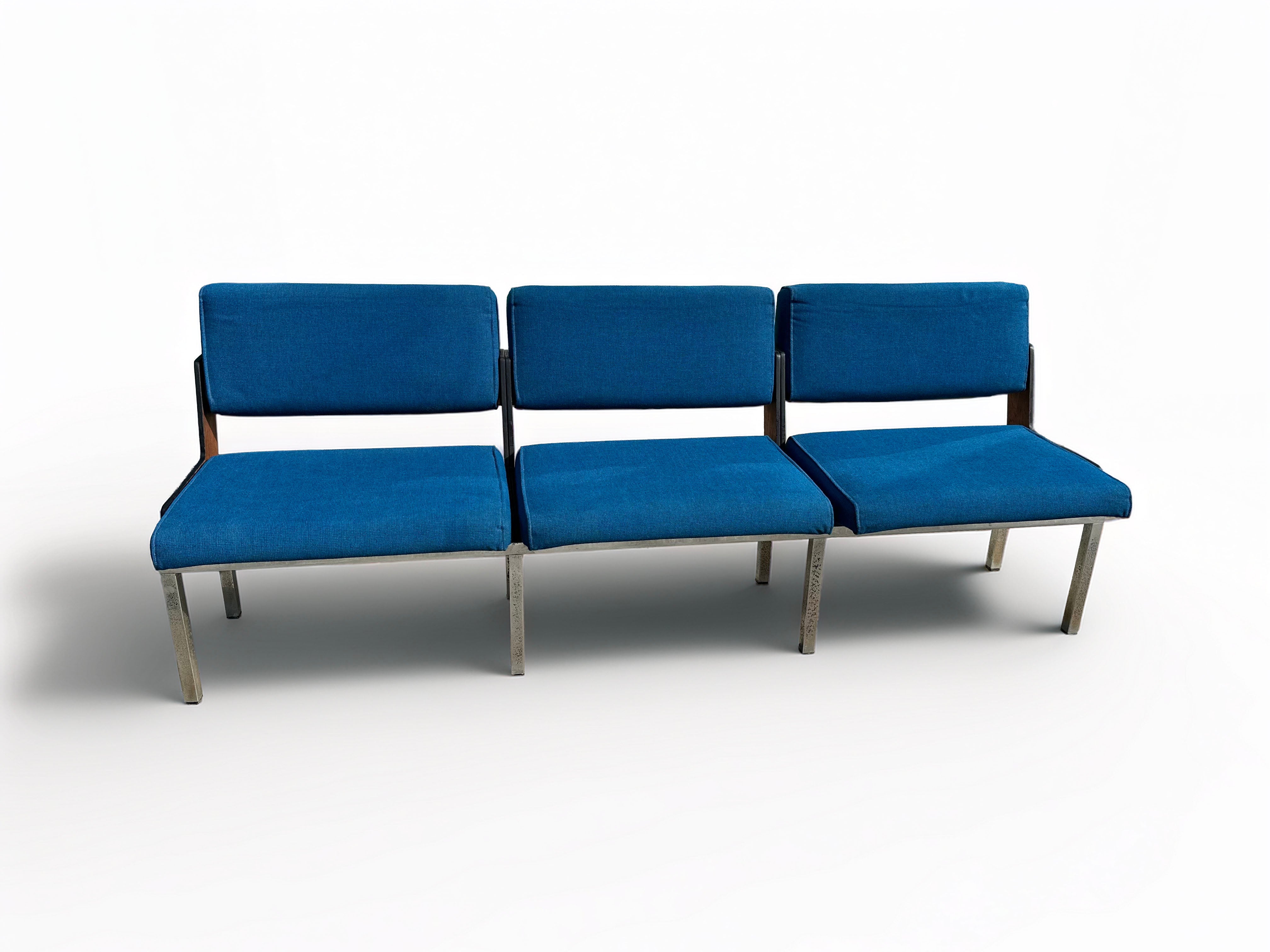 Vintage_blue_1960s_bench_by_Roger_Tallon
