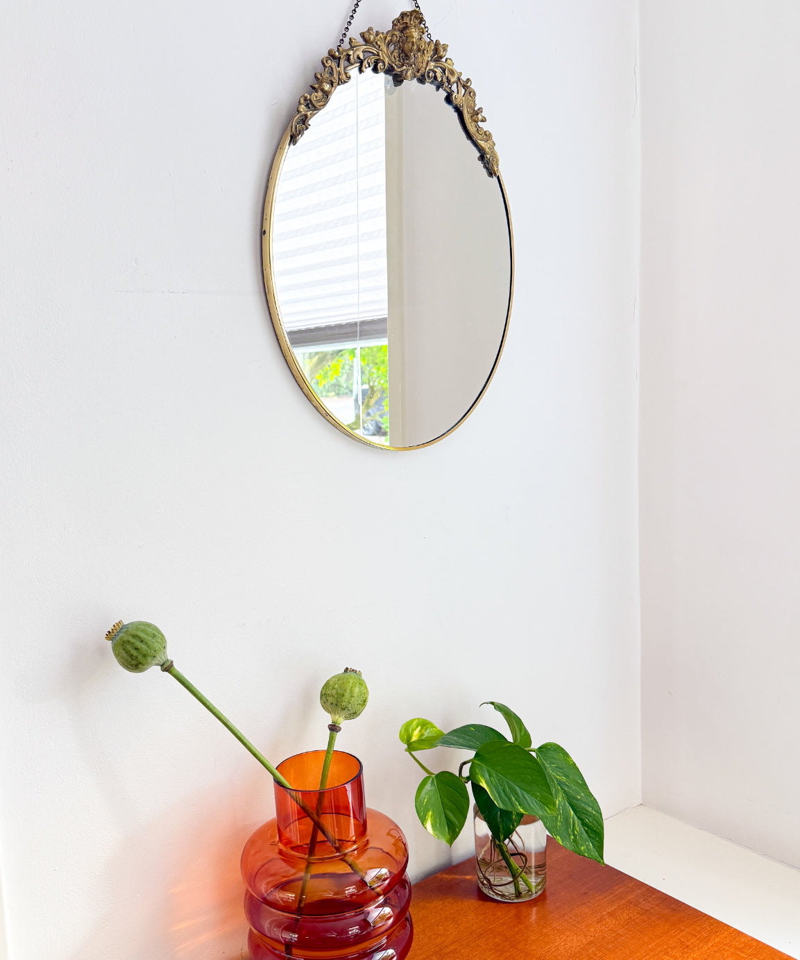 Vintage_Brass_Rococo_Revival_Wall_Mirror_with_Cherub_Motif,_Europe_1960s