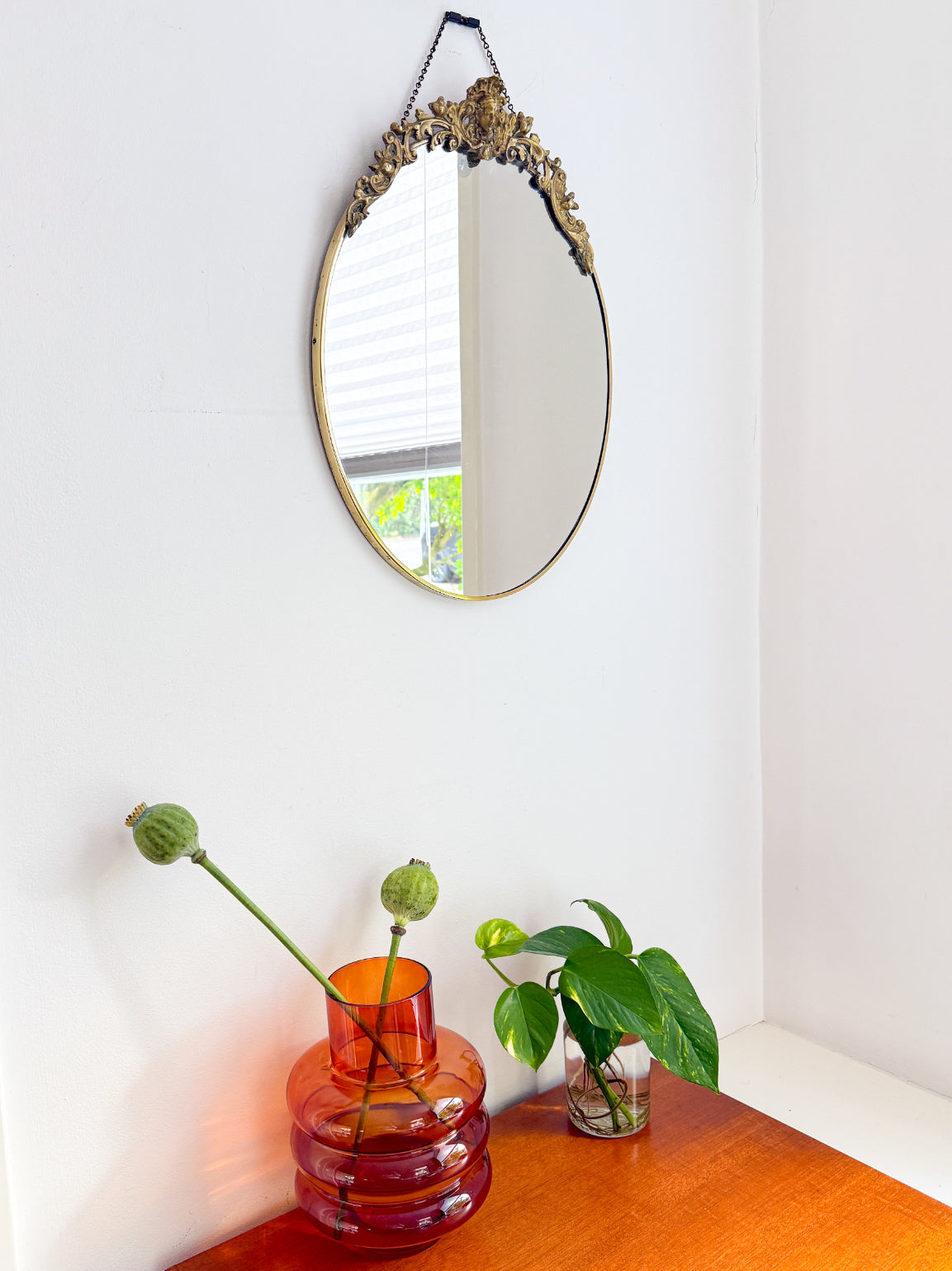 Vintage_Brass_Rococo_Revival_Wall_Mirror_with_Cherub_Motif,_Europe_1960s