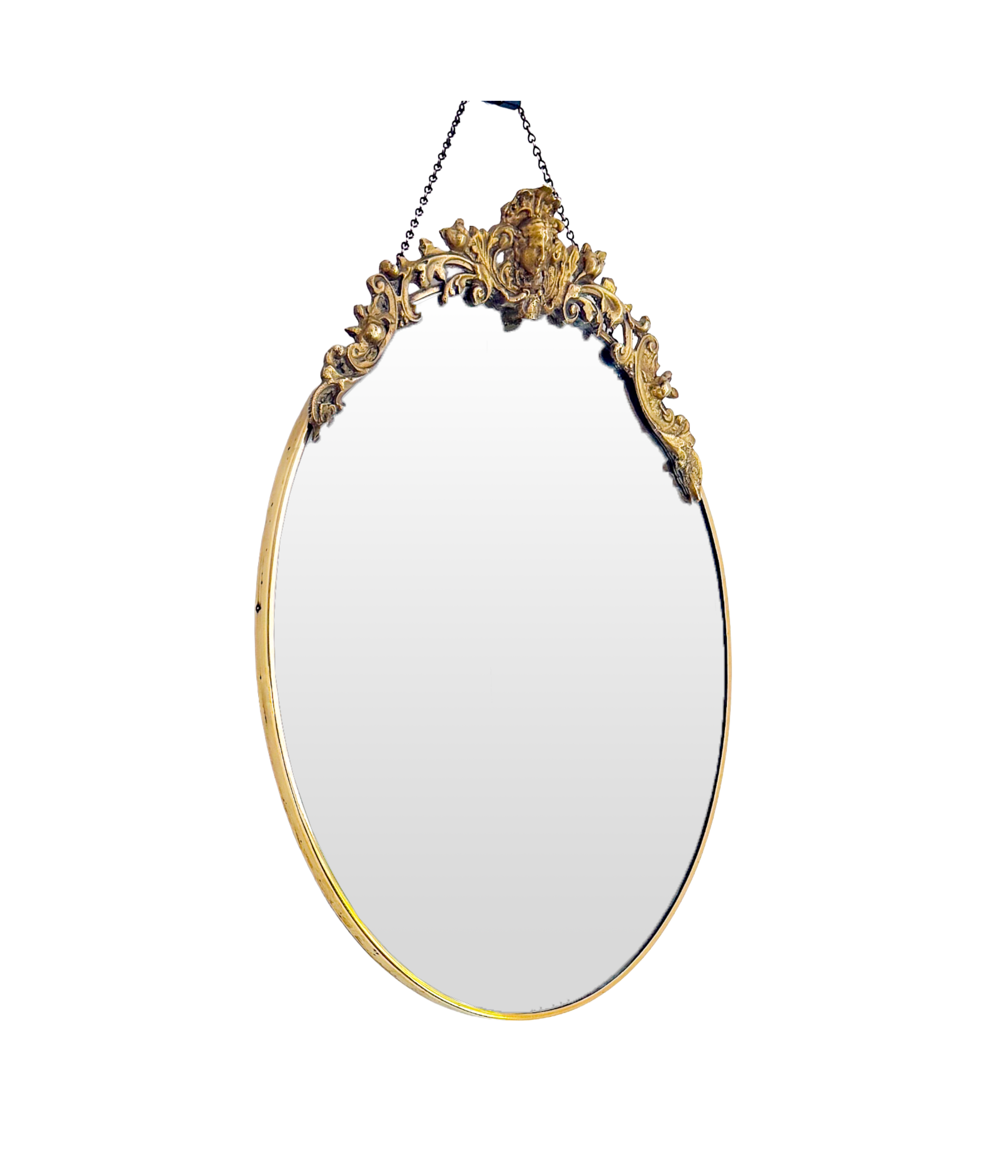 Vintage_Brass_Rococo_Revival_Wall_Mirror_with_Cherub_Motif,_Europe_1960s