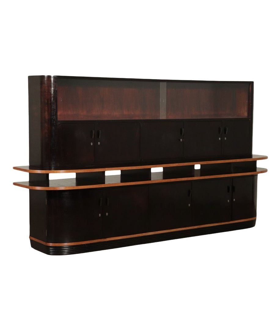 Vintage_Cabinet_Veneer_Solid_Wood_Veneer_Sliding_Doors_1940s