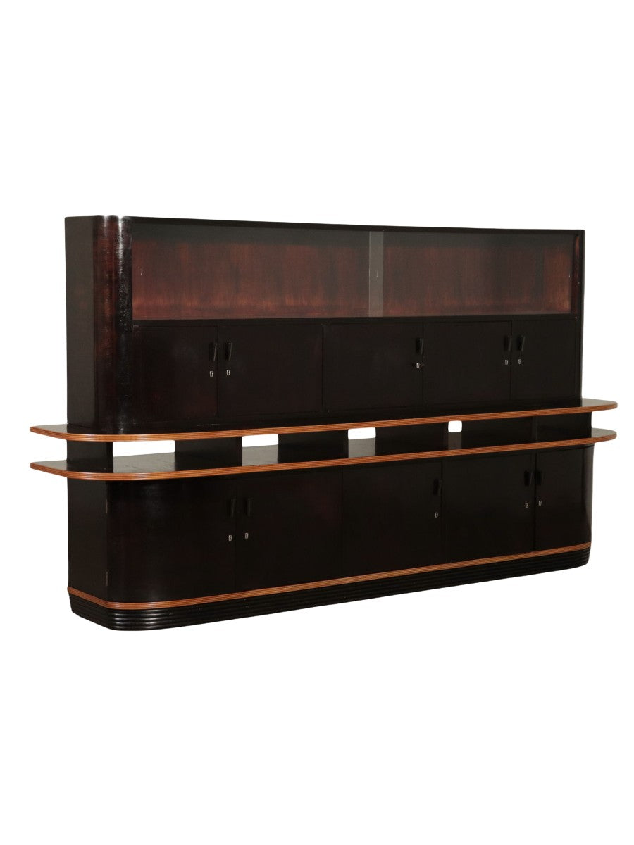 Vintage_Cabinet_Veneer_Solid_Wood_Veneer_Sliding_Doors_1940s