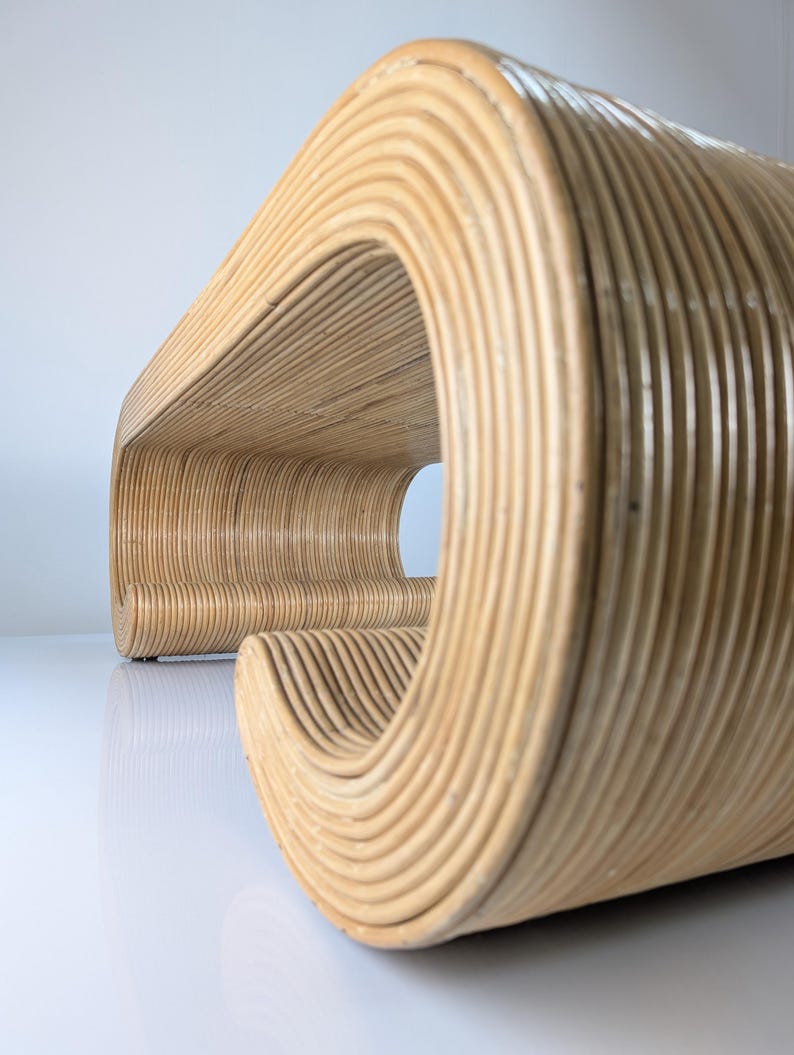 Vintage_Coffee_Table_in_Curved_Rattan_Sculptural_from_1970s