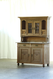 Antique_Danish_Oak_and_Pine_Buffet_Cabinet_with_Carved_Grape_Motifs_and_Glass_Doors,_19th_Century